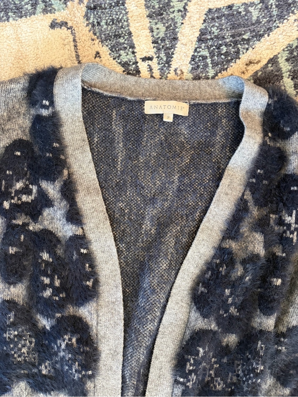 Anatomie Zendaya Python 3D Knit Long Line Duster 2 -4 Oversized - Picture 4 of 5